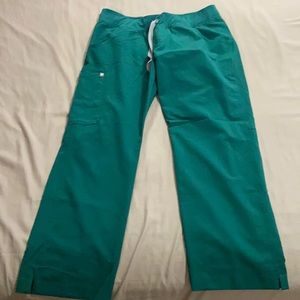 Figs Hunter Green Kade Scrub Pants Large
